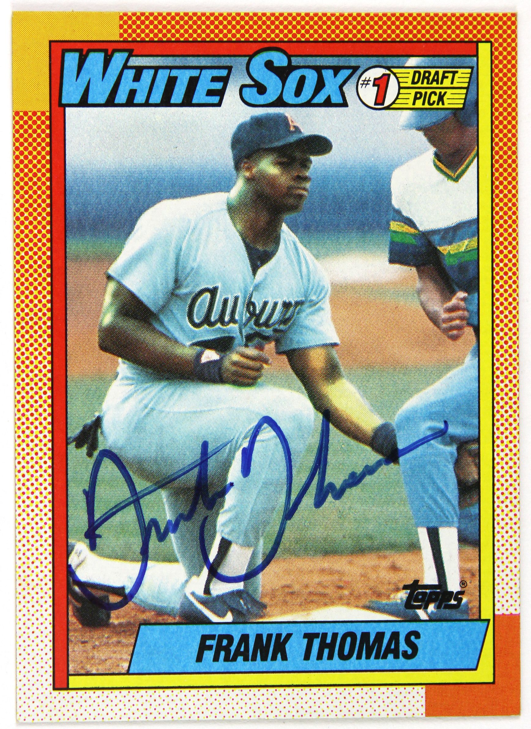 Lot Detail 1990 Frank Thomas Chicago White Sox Signed Rookie Topps Trading Card Jsa 