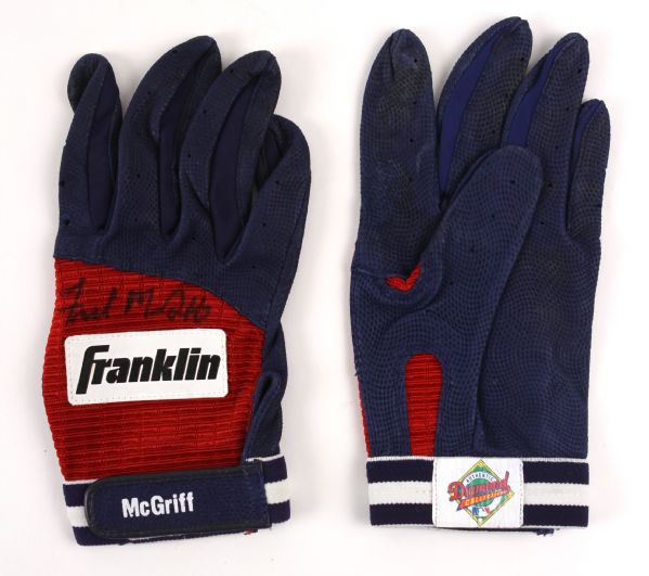 1993-97 Fred McGriff Atlanta Braves Signed Game Worn Batting Gloves (MEARS LOA/JSA)