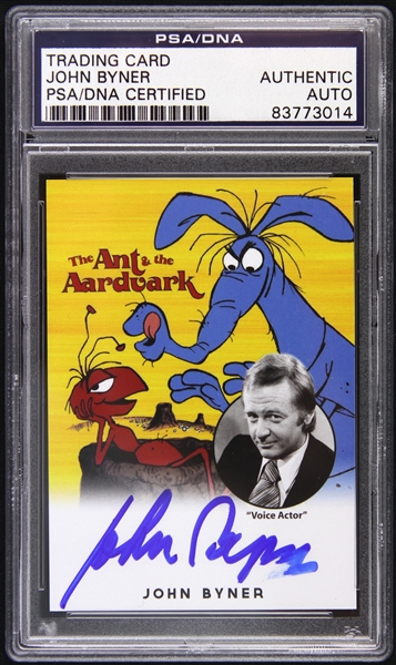 2015 John Byner Voice Actor The Ant & The Aardvark Signed Card (PSA/DNA Slabbed)