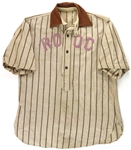 1900s circa ROOC Game Worn Collared Flannel Baseball Jersey (MEARS LOA)