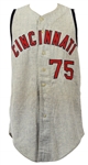 1963 Cincinnati Reds #75 Road Jersey Vest (MEARS LOA)