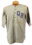 1915-28 circa QB Spalding Game Worn Flannel Baseball Jersey (MEARS LOA)