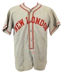 1940s circa New London Game Worn Flannel Baseball Jersey (MEARS LOA)