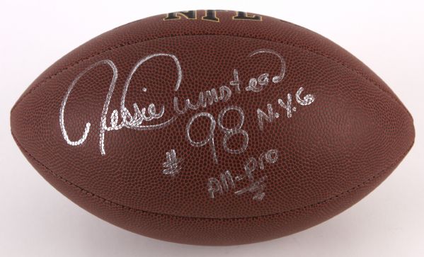 2000s Jessie Armstead New York Giants Signed Football (JSA)