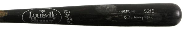 1990 Brian McRae Kansas City Royals Louisville Slugger Professional Model Game Used Bat (MEARS LOA)