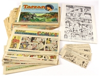 1960s-80s Daily & Sunday Newspaper Cut Comic Strip Collection - Lot of 1800+ w/ Tarzan, Star Wars, Prince Valiant & More