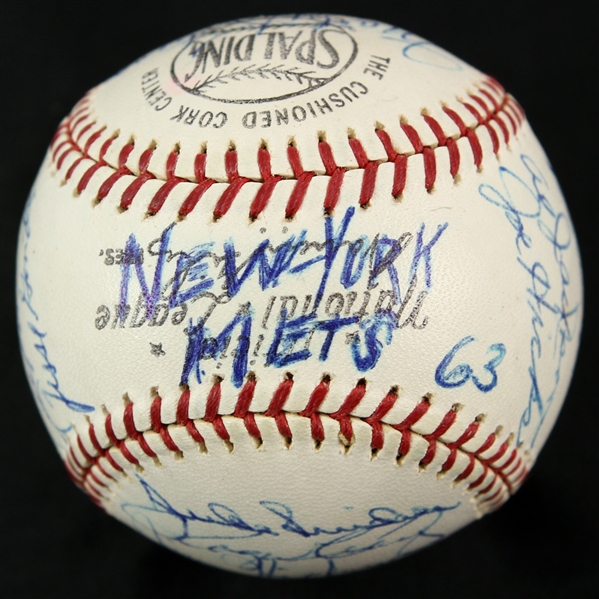 1963 New York Mets Team Signed ONL Giles Baseball w/ 23 Signatures Including Casey Stengel, Duke Snider & More (JSA)