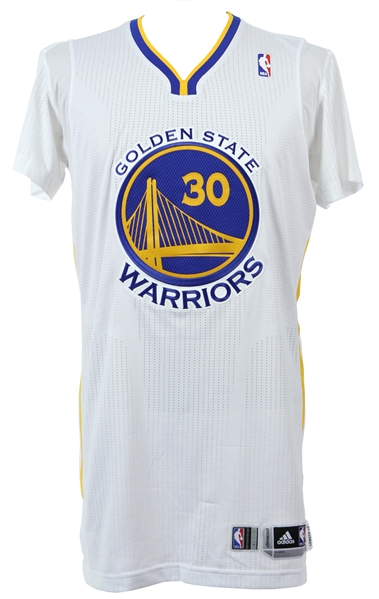 2013-14 Stephen Curry Golden State Warriors Game Worn Sleeved Home Alternate Jersey (MEARS LOA)