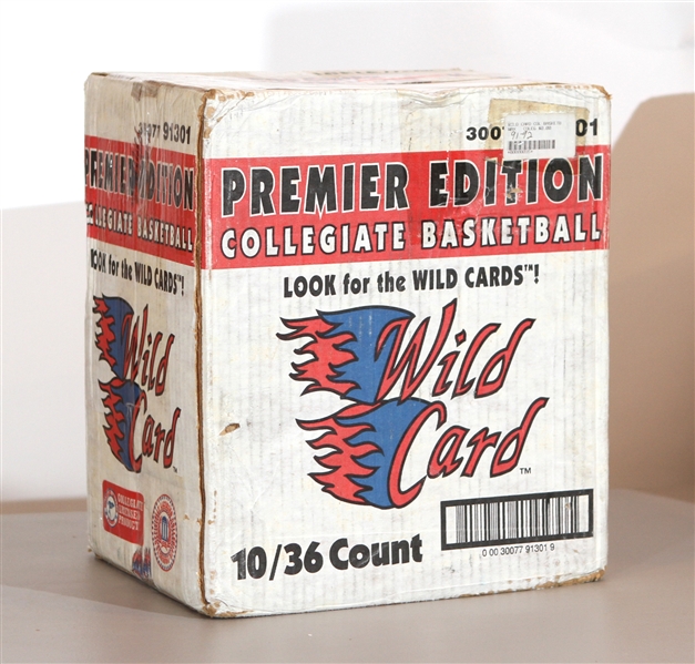 1991-92 Wild Card College Basketball Cards Hobby Case - Lot of 360 Packs
