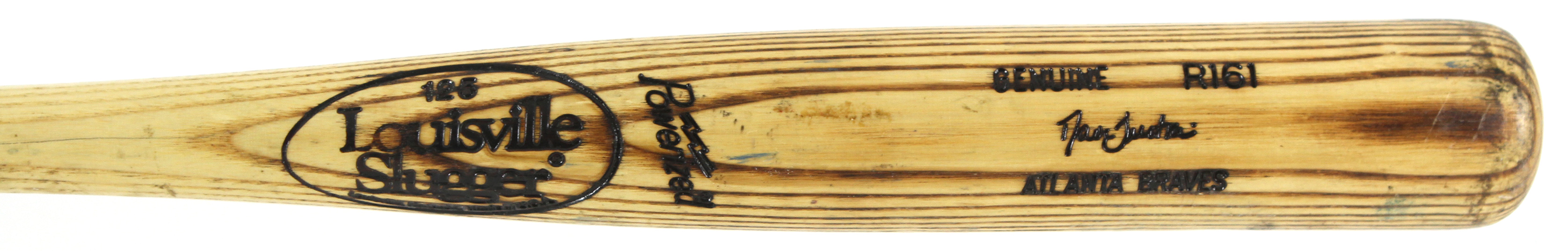 David Justice Signed Game-Used Atlanta Braves Louisville Slugger Genuine  R161 Baseball Bat (Mears & JSA ALOA)