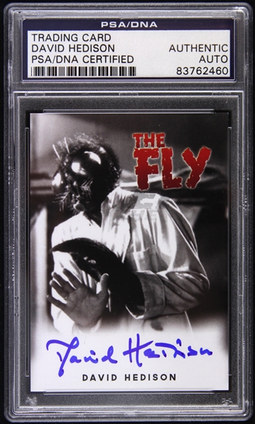 2014 David Hedison The Fly Signed Trading Card (PSA/DNA Slabbed)