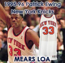 1995-96 Patrick Ewing New York Knicks Game Worn Home Jersey (MEARS LOA