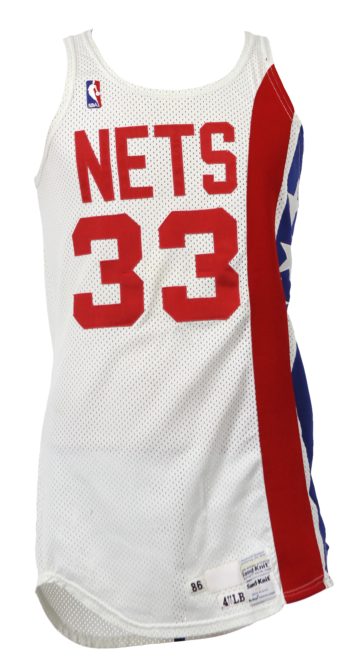 Lot Detail - 1986-87 Leon Wood New Jersey Nets Game Worn Home Jersey ...