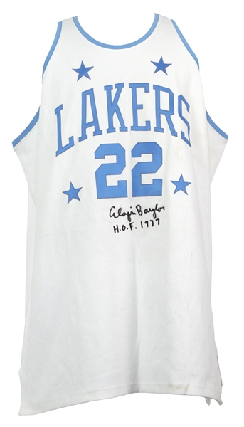 1959-60 Elgin Baylor Minneapolis Lakers Signed Mitchell & Ness Jersey (JSA)