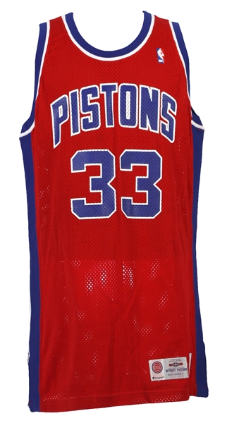 1994-95 Grant Hill Detroit Pistons Game Worn Alternate Jersey (MEARS LOA) Rookie Season