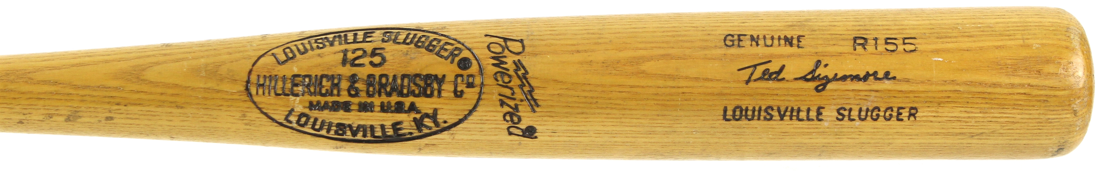 1977-79 Ted Sizemore Phillies/Cubs H&B Louisville Slugger Professional Model Game Used Bat (MEARS LOA)