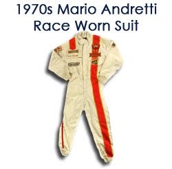 1970s Mario Andretti Indy Car Race Worn Driving Jumpsuit (MEARS LOA)