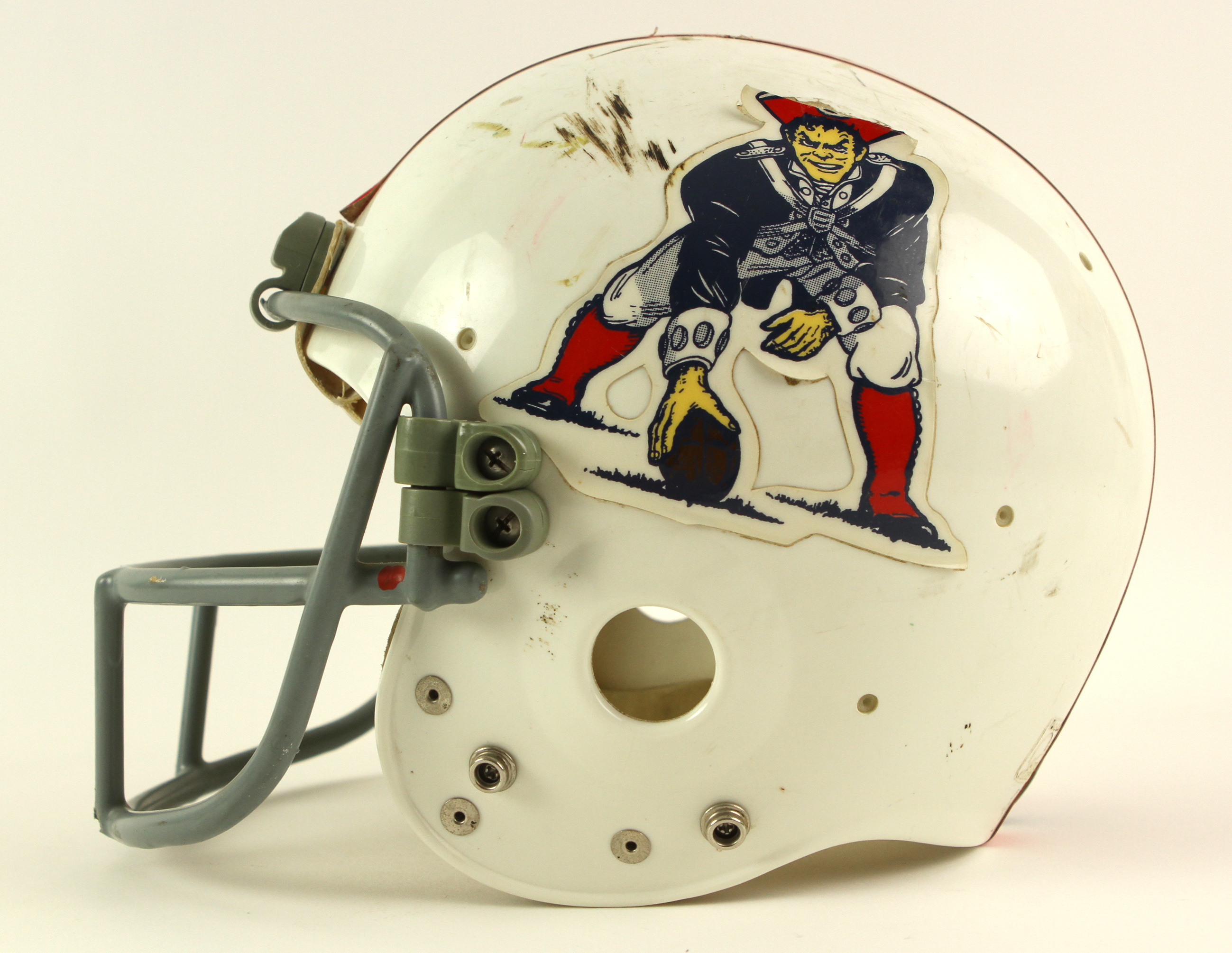 patriots game worn helmet