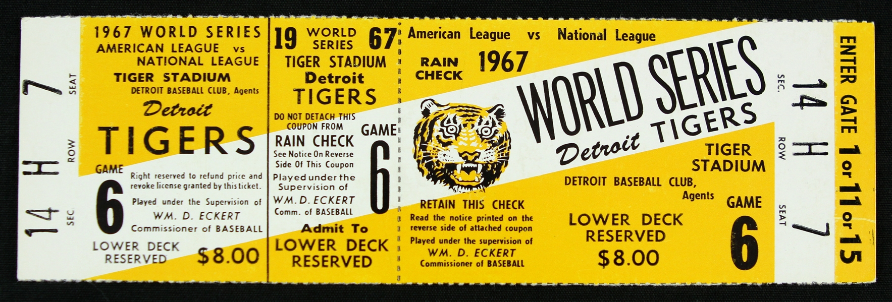 Lot Detail 1967 Detroit Tigers Tiger Stadium Ghost World Series Ticket