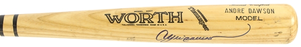 1983-86 Andre Dawson Montreal Expos Signed Worth Professional Model Game Used Bat (MEARS LOA/JSA)