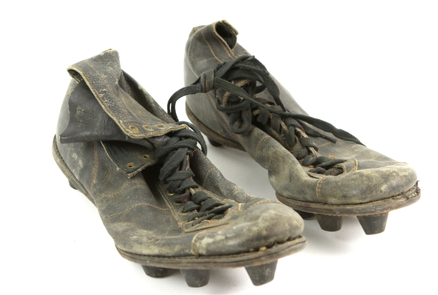 1950s circa Game Worn High Top Football Cleats (MEARS LOA)