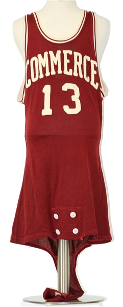 1950s Commerce #13 Game Worn Basketball Jersey (MEARS LOA) Mickey Mantles High School