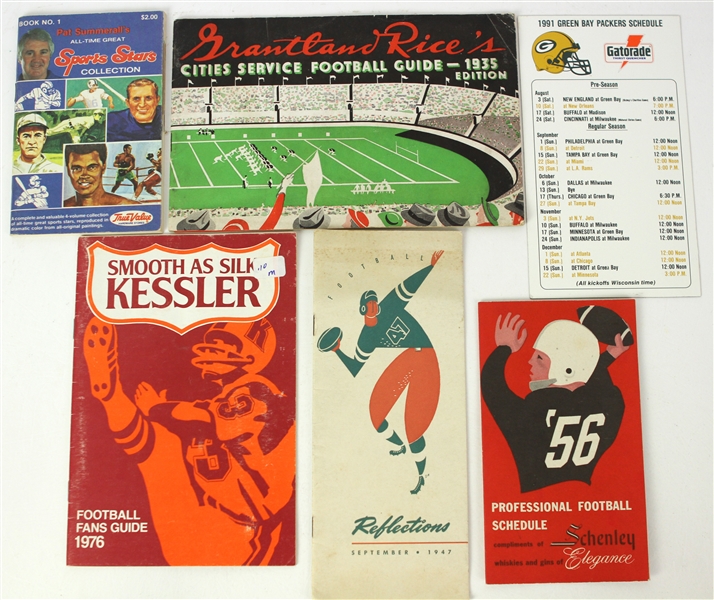 1935-91 Football Publication Collection - Lot of 6