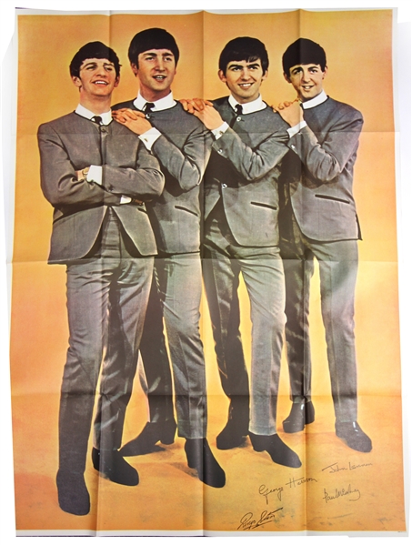 1960s The Beatles Facsimile Signed 38" x 55" Poster  