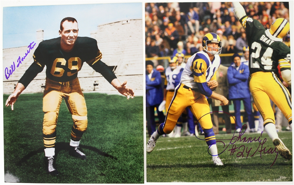 1960s-80s Green Bay Packers Signed Photo Collection - Lot of 42 w/ Paul Hornung, Jerry Kramer, Dave Robinson & More (JSA)