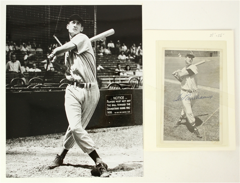 1950s-90s Ted Williams Boston Red Sox Photo Collection - Lot of 2