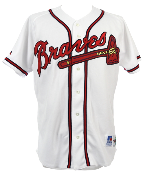 1993-96 David Justice Atlanta Braves Home Jersey (MEARS LOA)