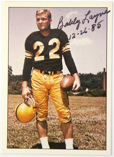 1981 Bobby Layne Pittsburgh Steelers Signed TCMA Ltd. Trading Card (JSA)