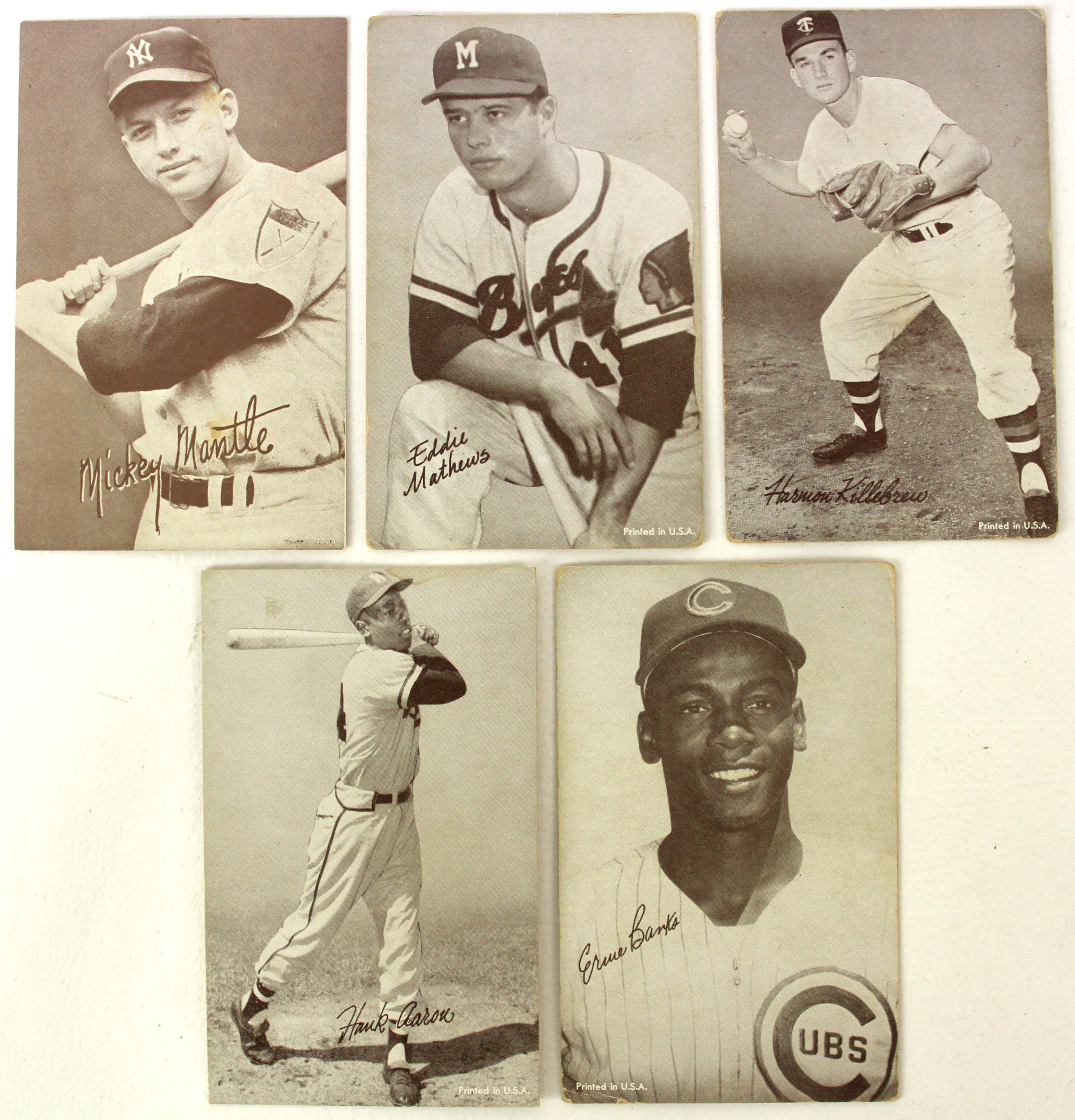 Lot Detail - 1962 circa Baseball Exhibit Card Collection - Lot of 5 w ...