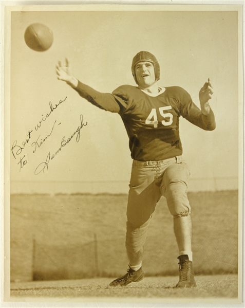 1936 Sammy Baugh Texas Christian University Signed 7" x 8.75" Photo (JSA)