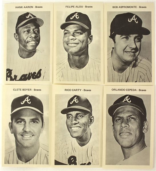 1967-69 Atlanta Braves MLB Photo Packs - Lot of 2 w/ Hank Aaron, Joe Torre, Phil Niekro, Orlando Cepeda & More