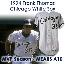 Lot Detail - 1994 Frank Thomas Game Worn & Signed White Sox Road Jersey  (MVP Season)(PSA/DNA)