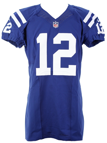 2012 Andrew Luck Indianapolis Colts Signed Home Jersey (MEARS LOA & PSA/DNA) Rookie Season