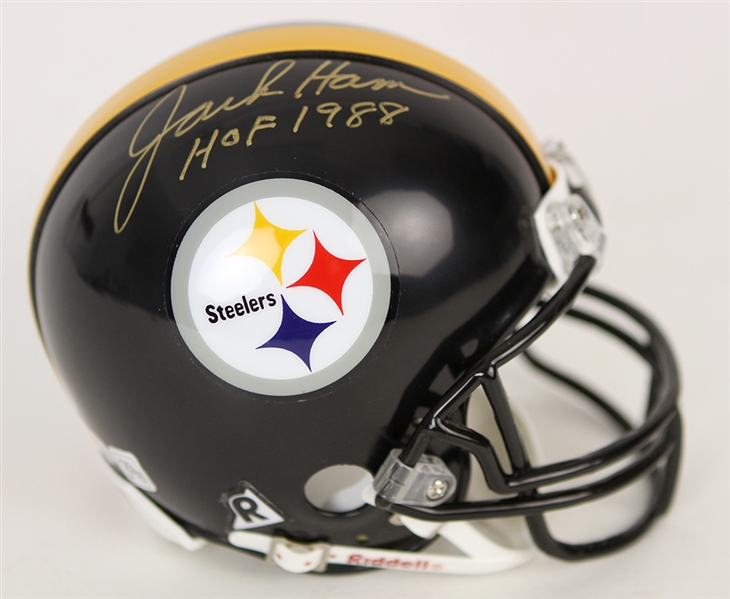 1990s Jack Ham Pittsburgh Steelers Signed Mini Helmet (JSA)