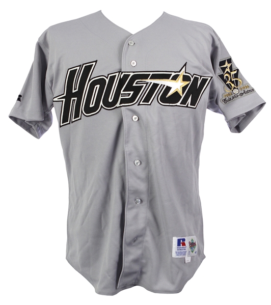 1996 Terry Collins Houston Astros Game Worn Road Jersey w/ Franchise 35th Anniversary Patch (MEARS LOA)