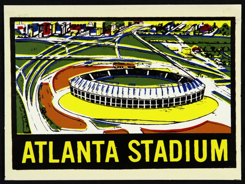 1970s Atlanta Fulton County Stadium Decal 