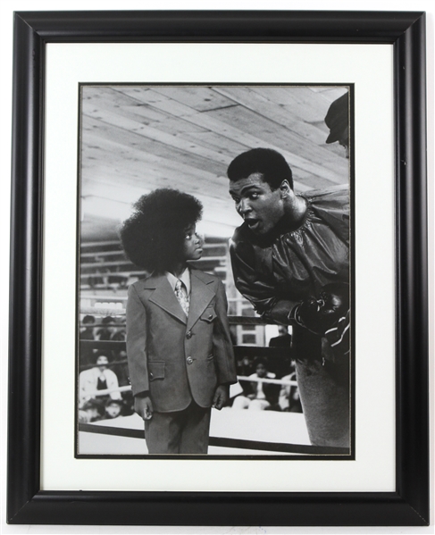 1970s Muhammad Ali Tiger Smalls 26" x 33" Framed Photo  