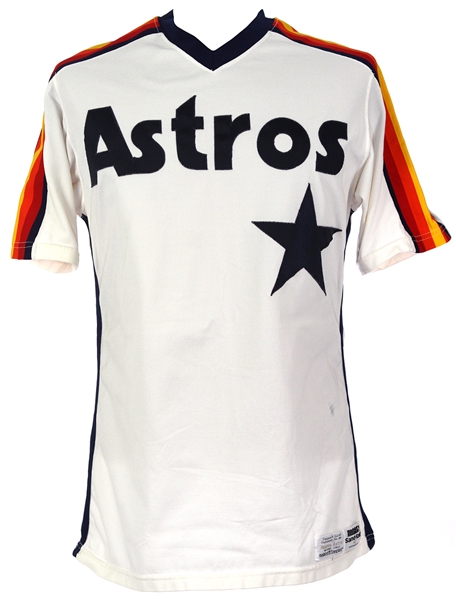 1983 Omar Moreno Houston Astros Game Worn Home Jersey (MEARS LOA)