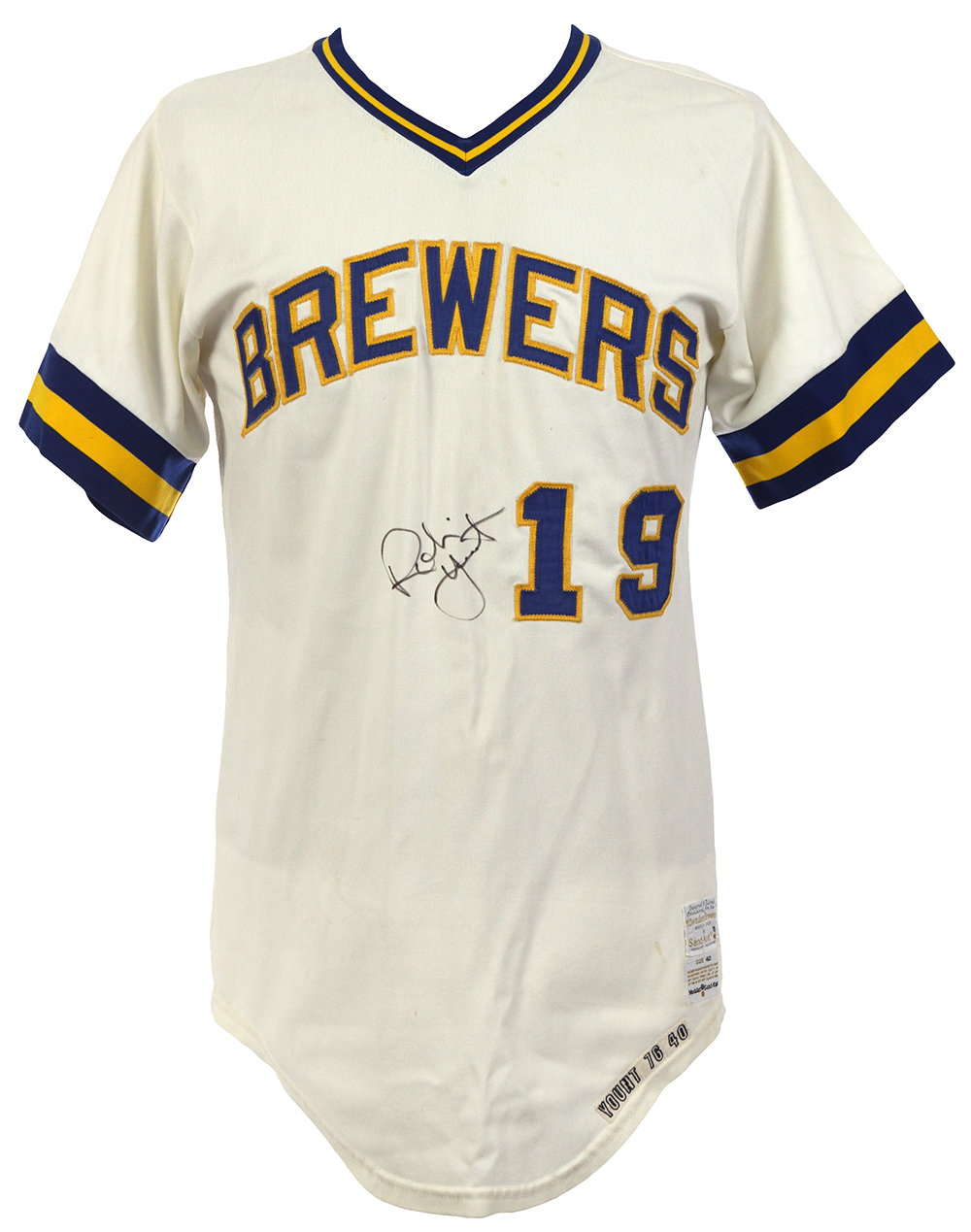 Lot Detail - Hank Aaron Game Used/Worn 1976 Milwaukee Brewers Jersey  (Brewers LOA)