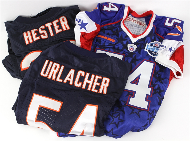 2007 Brian Urlacher Chicago Bears Pro Bowl Jersey (MEARS LOA) + Urlacher & Devin Hester Retail Jerseys