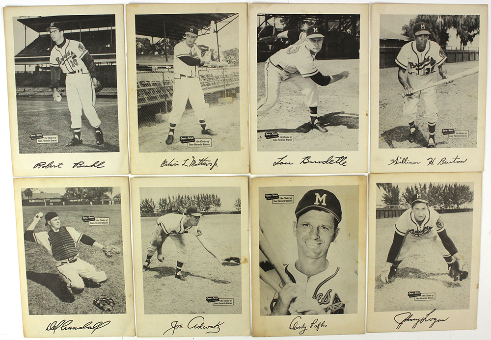 Lot Detail - 1953-59 Milwaukee Braves Player Photo Collection - Lot of ...