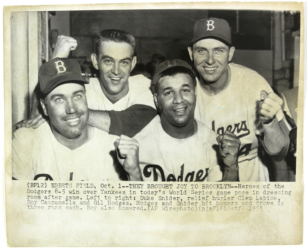 Lot Detail - GIL HODGES' 1955 BROOKLYN DODGERS WORLD SERIES