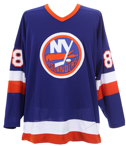 1989-94 Kevin Cheveldayoff New York Islanders Preseason Home Jersey (MEARS LOA)