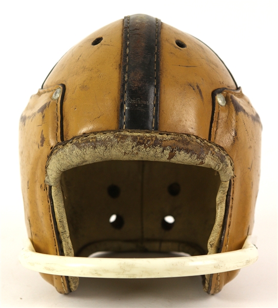 1950s Notre Dame circa MacGregor H612 Game Worn Football Helmet w/ 8 Strap Suspension System & Facemask (MEARS LOA)