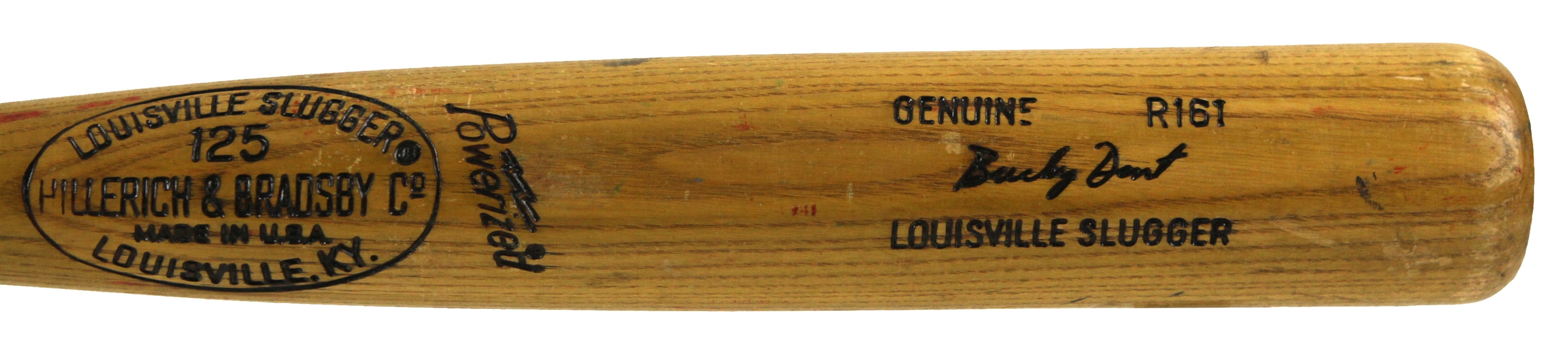 1977 Bucky Dent Chicago White Sox H&B Louisville Slugger Professional Model Game Used Bat (MEARS LOA)