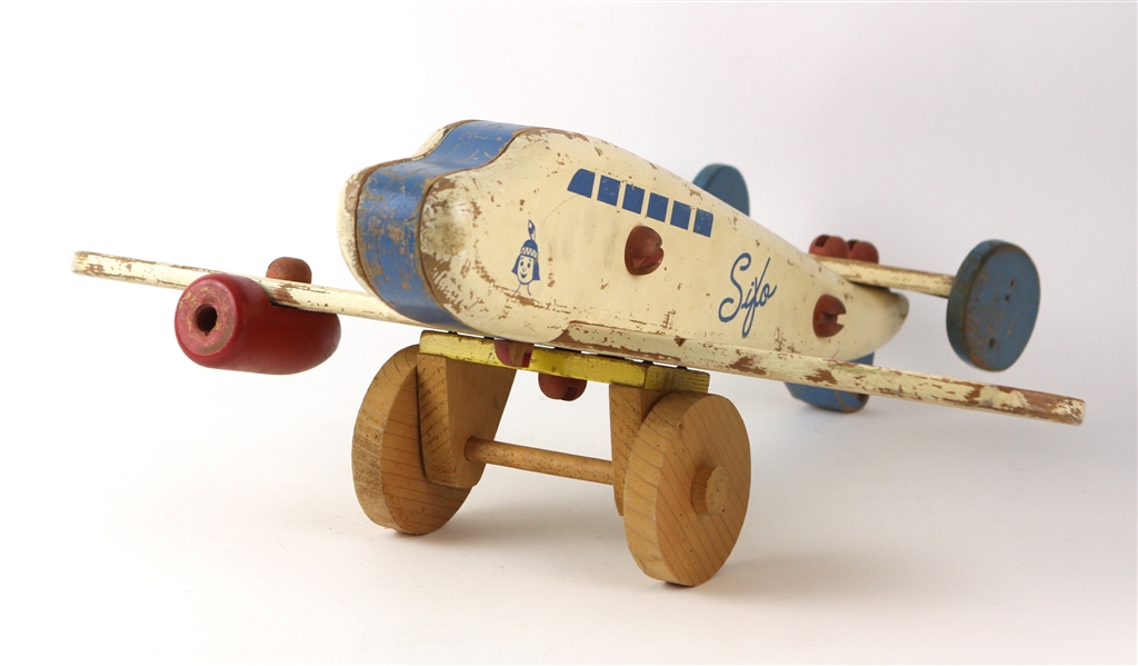 1940s Sifo Indian Wooden Toy Airplane